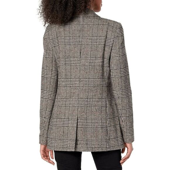 The Drop Women's Blake Tweed Plaid Long Blazer XL NWOT - Picture 10 of 12